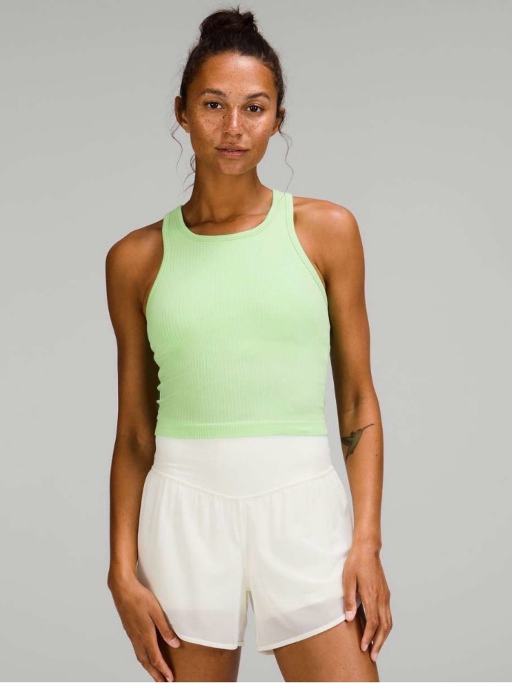 Lululemon Ebb to Street Cropped Tank Scream Green Light 6